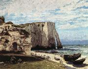 Gustave Courbet La Cote a Etretat apres la tempete oil